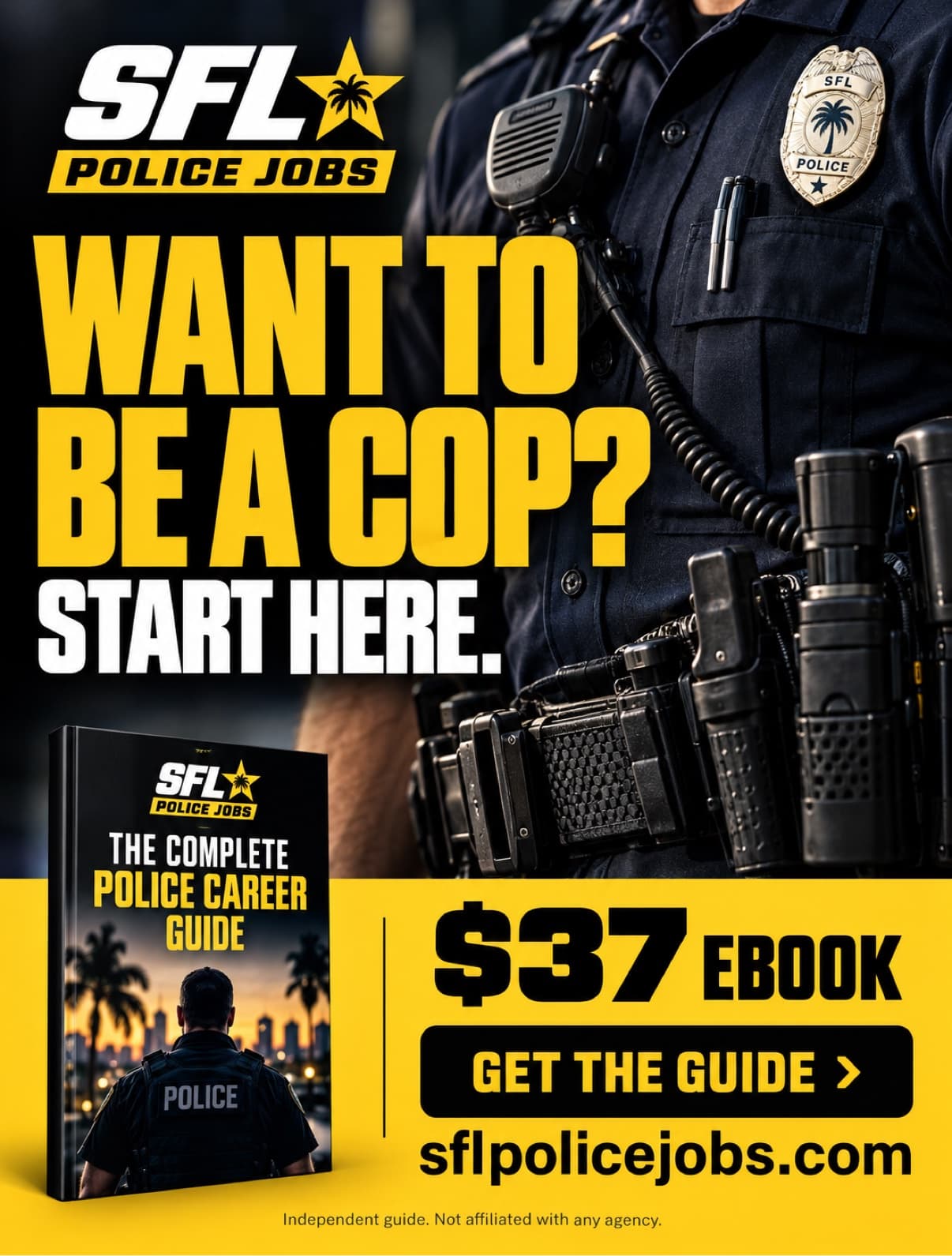Police officer in uniform — want to be a cop? Start here.