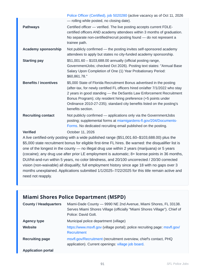 Ebook interior preview: 110 agency profiles — official links, pay, hiring status