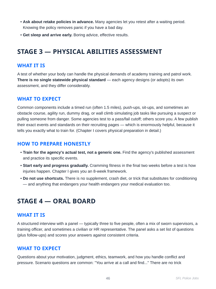 Ebook interior preview: Real preparation — resumes, questions, fitness plans